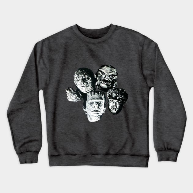 Frankenstein, Wolfman, The Mummy & Gill-Man Crewneck Sweatshirt by Pop Fan Shop